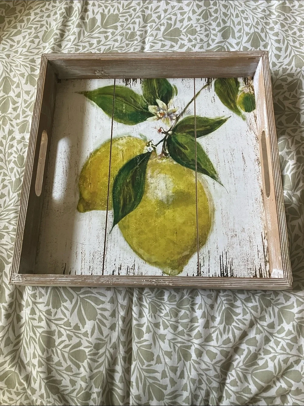 Wooden lemon tray 13x13